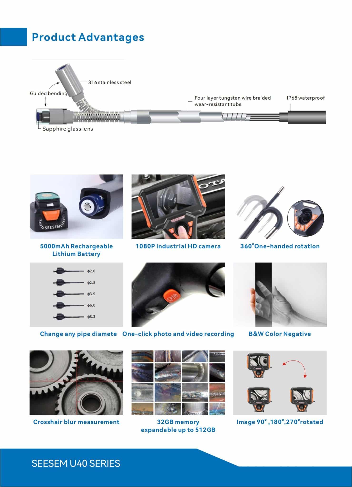 Endoscopio U40 UV